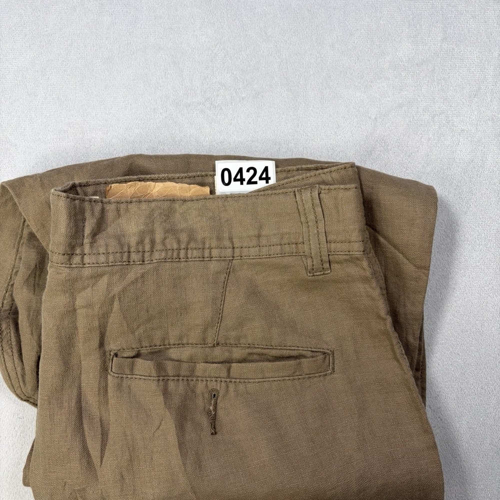 Old Navy Pants Linen Women's Size 32x32  Actual 32x28 Brown Drawstring - Picture 11 of 11
